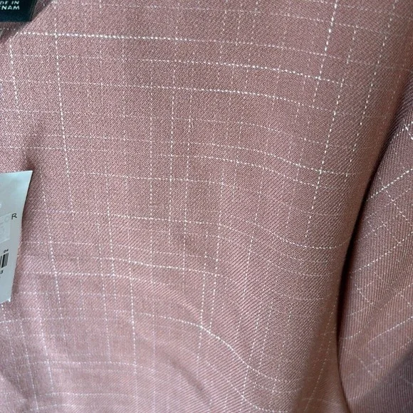 NWT Ann Taylor Elbow Sleeve Overlay Sheath Dress Rose Pink Crosshatch Size 14 - Picture 8 of 10